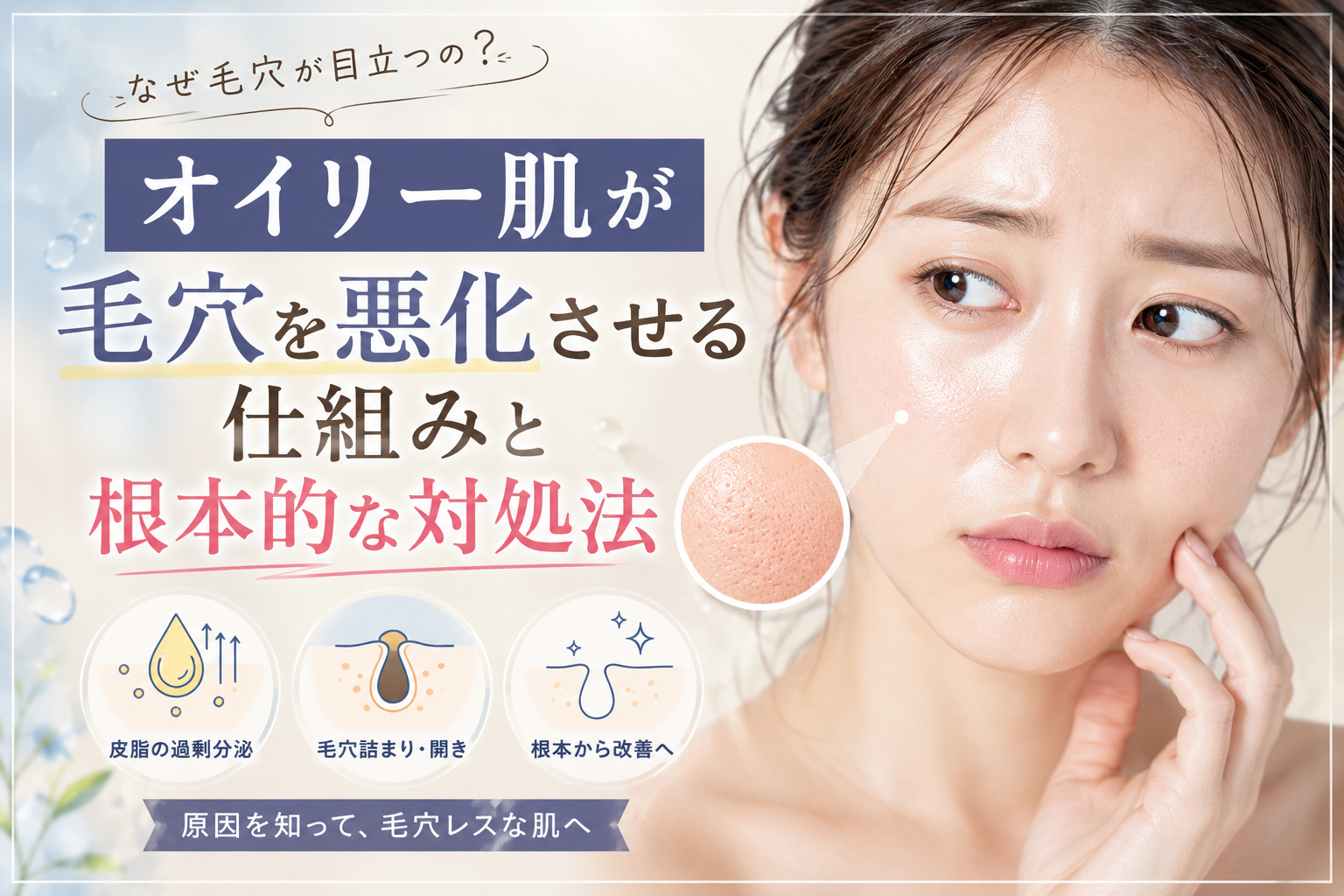 オイリー肌が毛穴を悪化させる仕組みと根本的な対処法