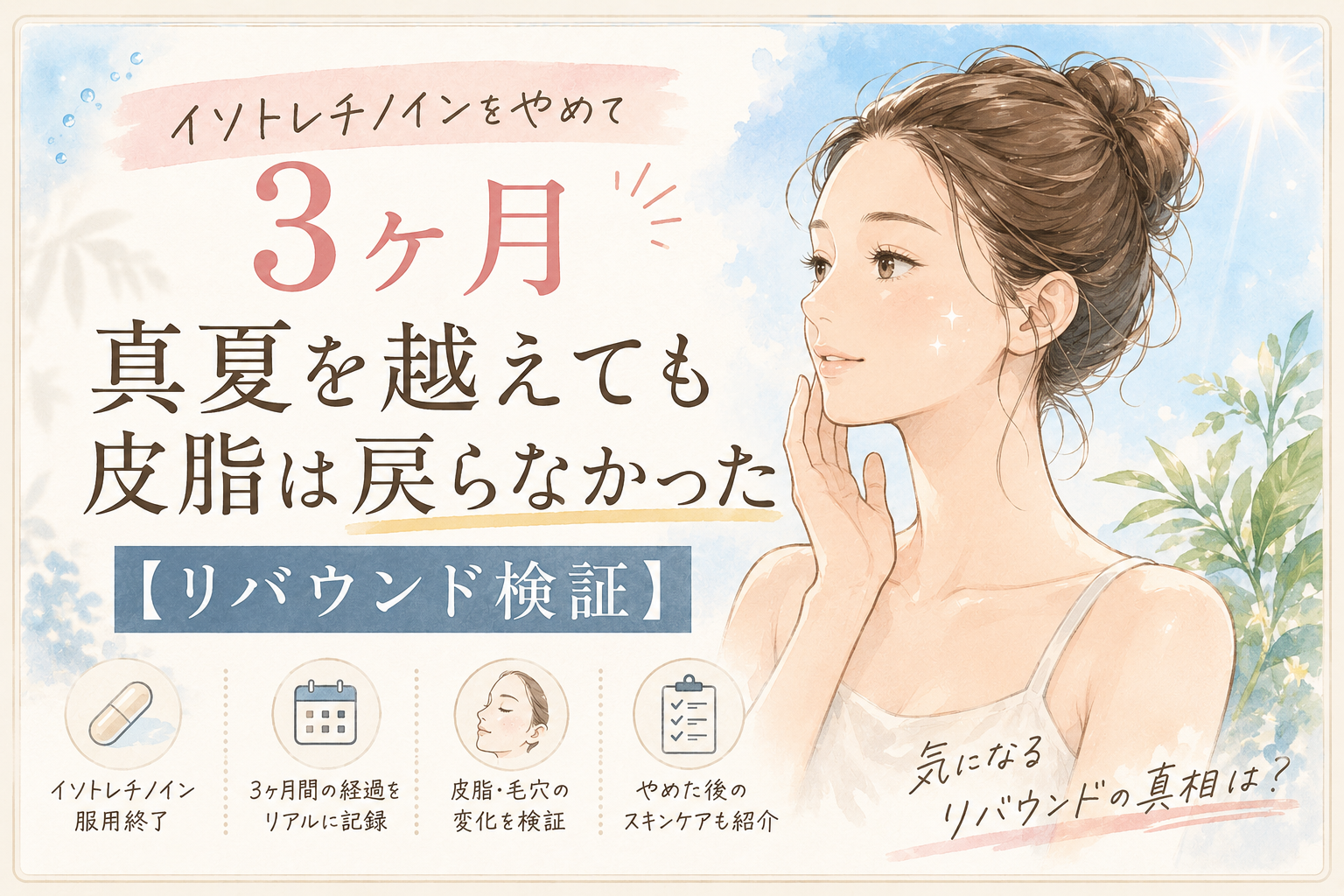 イソトレチノインをやめて3ヶ月｜真夏を越えても皮脂は戻らなかった【リバウンド検証】