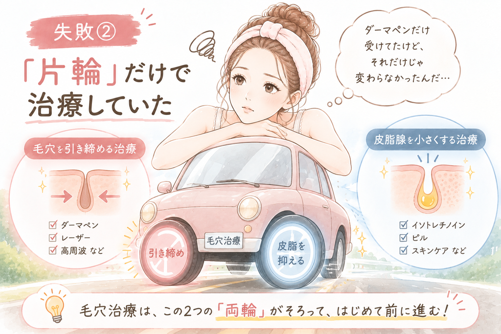 失敗②|「片輪」だけで治療していた